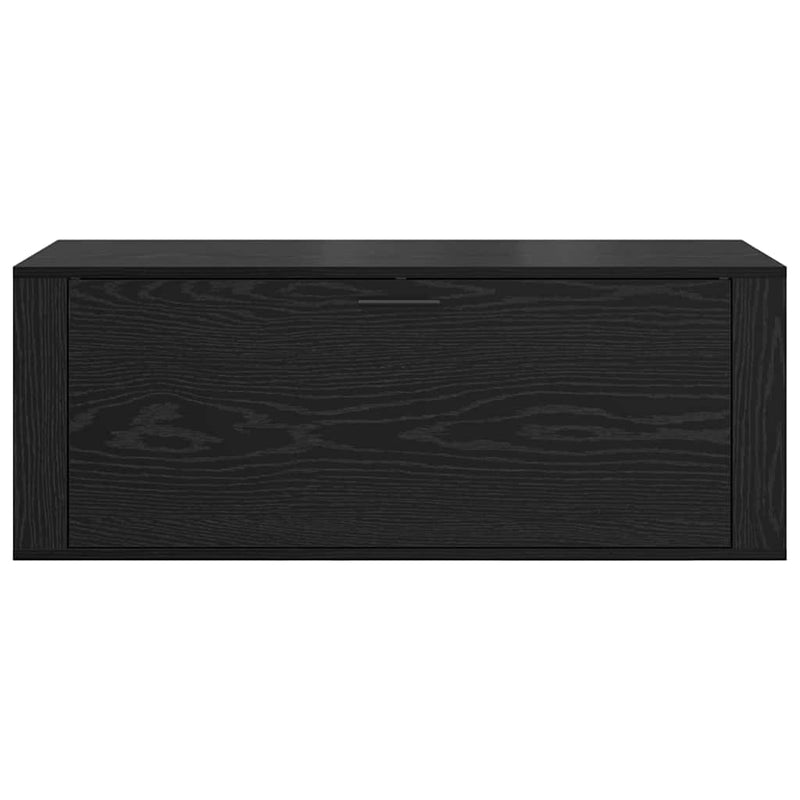 vidaXL Cipőszekrény polcokkal Musta tammi 100 x 35 x 38 cm Faanyag