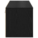 vidaXL Cipőszekrény polcokkal Musta tammi 100 x 35 x 38 cm Faanyag