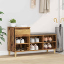 vidaXL Cipőszekrény fiókkal tárolóval Öreg fa 102 x 36 x 60 cm Faanyag