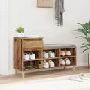 vidaXL Cipőszekrény fiókkal tárolóval Öreg fa 102 x 36 x 60 cm Faanyag