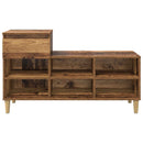vidaXL Cipőszekrény fiókkal tárolóval Öreg fa 102 x 36 x 60 cm Faanyag