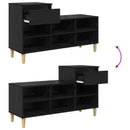 vidaXL Cipőszekrény fiókkal Fekete tölgy 102 x 36 x 60 cm Faanyag
