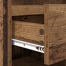 vidaXL Cipőszekrény fiókkal polcokkal Régi fa 102 x 36 x 60 cm Faanyag