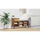 vidaXL Cipőszekrény fiókkal polcokkal Régi fa 102 x 36 x 60 cm Faanyag