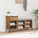 vidaXL Cipőszekrény fiókkal polcokkal Régi fa 102 x 36 x 60 cm Faanyag