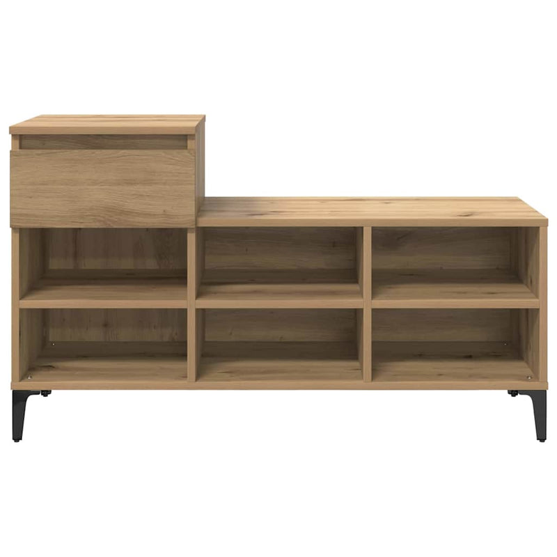 vidaXL Cipőszekrény fiókkal kézműves tölgy 102 x 36 x 60 cm Faanyag