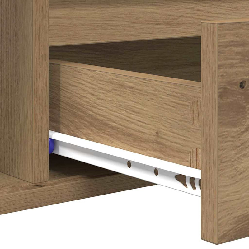 vidaXL Dohányzóasztal kézműves tölgy 90 x 49 x 45 cm Faanyag