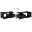 vidaXL Dohányzóasztal fiókkal Fekete tölgy 90 x 49 x 45 cm Faanyag