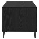 vidaXL Dohányzóasztal fiókkal Fekete tölgy 90 x 49 x 45 cm Faanyag