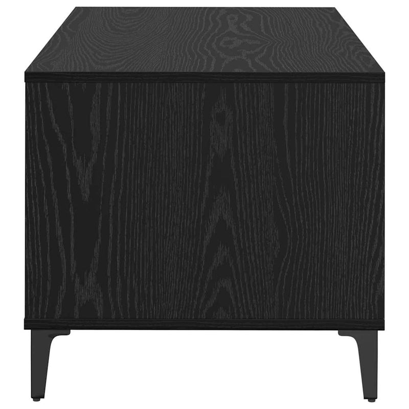 vidaXL Dohányzóasztal with Drawer Musta tammi 90 x 49 x 45 cm Faanyag