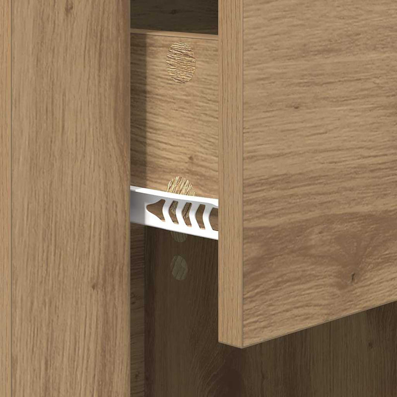 vidaXL Éjjeliszekrény fiókkal kézműves tölgy 50 x 36 x 60 cm Faanyag