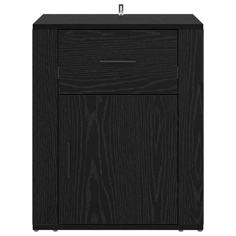 vidaXL Éjjeliszekrény fiókkal Musta tammi 50 x 36 x 60 cm Faanyag