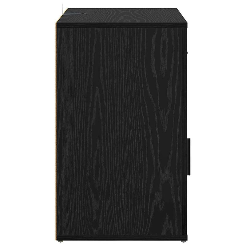 vidaXL Éjjeliszekrény fiókkal Musta tammi 50 x 36 x 60 cm Faanyag