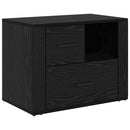 vidaXL Éjjeliszekrény fiókkal Fekete tölgy 35 x 60 x 50 cm Faanyag