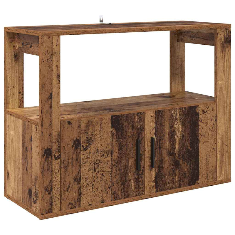 vidaXL Széf Régi fa 80 x 30 x 60 cm Faanyag