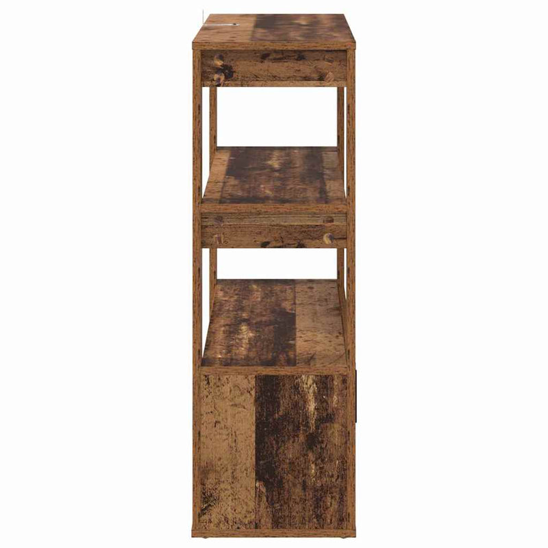 vidaXL Széf Régi fa 30 x 80 x 90 cm Faanyag