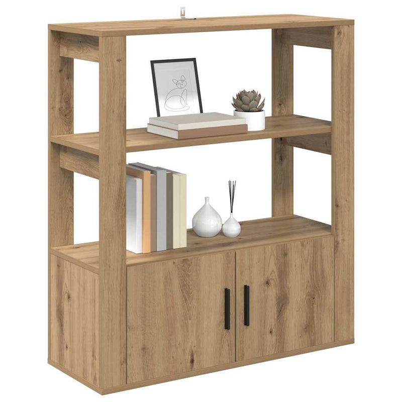 vidaXL Széf kézműves tölgy 30 x 80 x 90 cm Faanyag