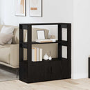 vidaXL Széf Musta tammi 30 x 80 x 90 cm Faanyag