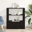 vidaXL Széf Musta tammi 30 x 80 x 90 cm Faanyag
