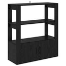 vidaXL Széf Musta tammi 30 x 80 x 90 cm Faanyag