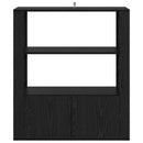 vidaXL Széf Musta tammi 30 x 80 x 90 cm Faanyag