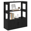 vidaXL Széf Musta tammi 30 x 80 x 90 cm Faanyag