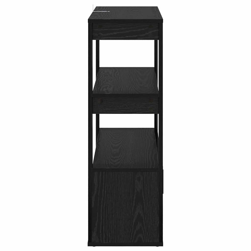 vidaXL Széf Musta tammi 30 x 80 x 90 cm Faanyag