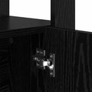 vidaXL Széf Musta tammi 30 x 80 x 119.5 cm Faanyag