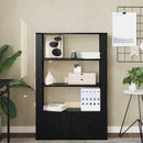 vidaXL Széf Musta tammi 30 x 80 x 119.5 cm Faanyag