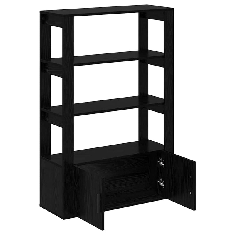 vidaXL Széf Musta tammi 30 x 80 x 119.5 cm Faanyag