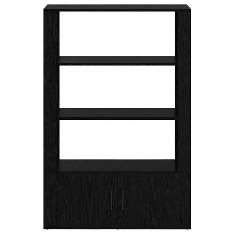 vidaXL Széf Musta tammi 30 x 80 x 119.5 cm Faanyag