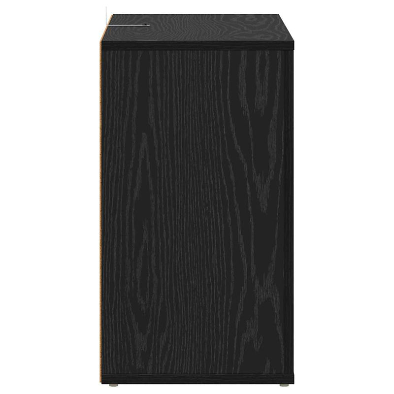 vidaXL Széf Fekete tölgy 80 x 30 x 53 cm Faanyag