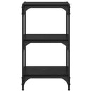 vidaXL Könyvespolc Musta tammi 40 x 33 x 70,5 cm Műszaki fa és vas