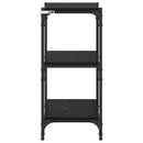 vidaXL Könyvespolc Musta tammi 40 x 33 x 70,5 cm Műszaki fa és vas