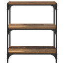 vidaXL Könyvespolc Régi fa 60 x 33 x 70,5 cm Műszaki fa és vas