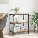 vidaXL Könyvespolc kézműves tölgy 60 x 33 x 70,5 cm Műszaki fa és vas