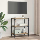 vidaXL Könyvespolc kézműves tölgy 60 x 33 x 70,5 cm Műszaki fa és vas