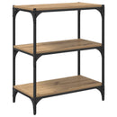 vidaXL Könyvespolc 3 szintes 60 x 33 x 70,5 cm Műszaki fa és vas