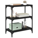 vidaXL Könyvespolc Musta tammi 60 x 33 x 70,5 cm Műszaki fa és vas