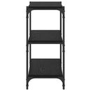 vidaXL Könyvespolc Musta tammi 60 x 33 x 70,5 cm Műszaki fa és vas