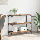 vidaXL Könyvespolc Öreg fa 80 x 33 x 70,5 cm Műszaki fa és vas