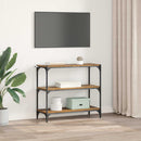 vidaXL Könyvespolc Öreg fa 80 x 33 x 70,5 cm Műszaki fa és vas