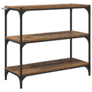 vidaXL Könyvespolc Öreg fa 80 x 33 x 70,5 cm Műszaki fa és vas