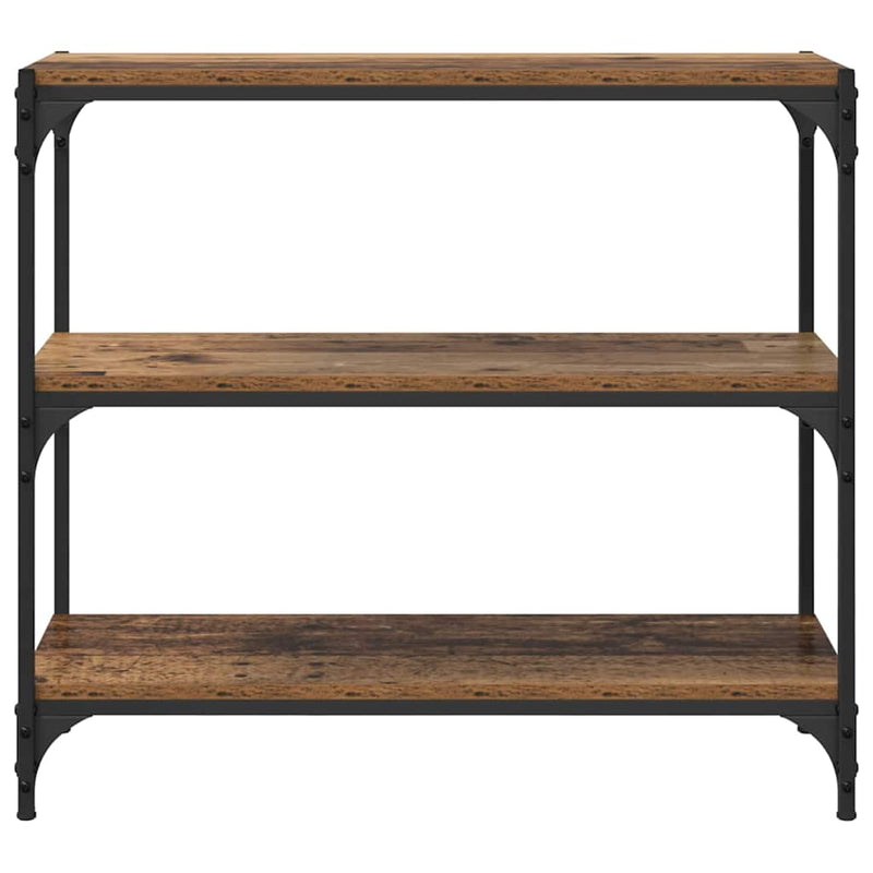 vidaXL Könyvespolc Öreg fa 80 x 33 x 70,5 cm Műszaki fa és vas