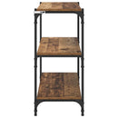 vidaXL Könyvespolc Öreg fa 80 x 33 x 70,5 cm Műszaki fa és vas