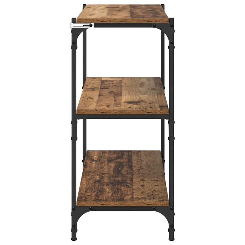 vidaXL Könyvespolc Öreg fa 80 x 33 x 70,5 cm Műszaki fa és vas