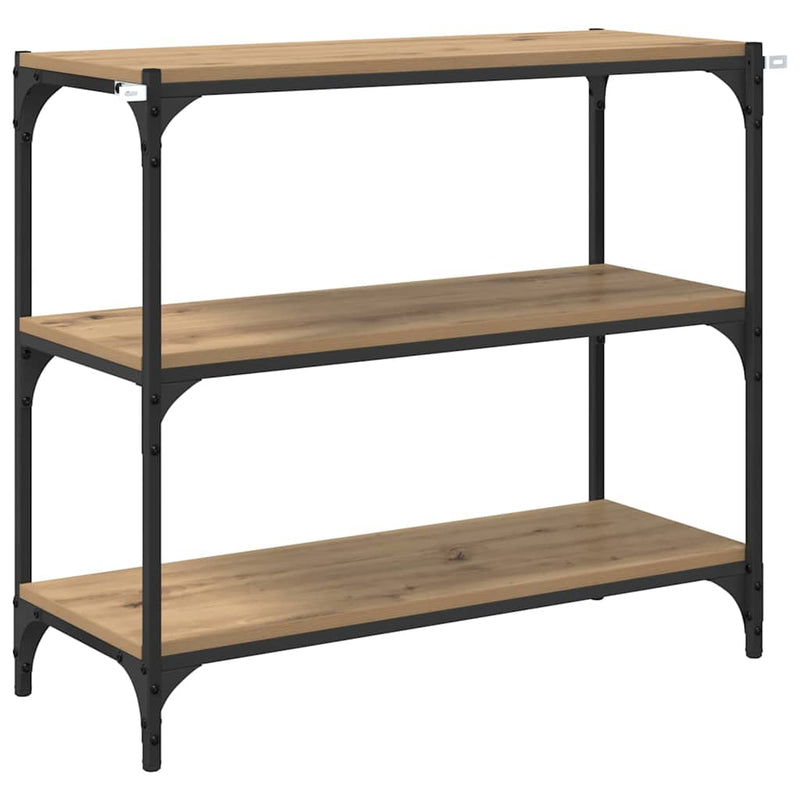 vidaXL Könyvespolc Artisan tölgy 80 x 33 x 70,5 cm Műszaki fa és vas