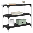 vidaXL Könyvespolc Fekete tölgy 80 x 33 x 70,5 cm Műszaki fa és vas