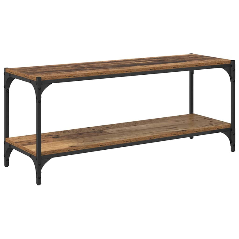 vidaXL TV szekrény Öreg fa 100x33x41cm Műszaki fa és vas