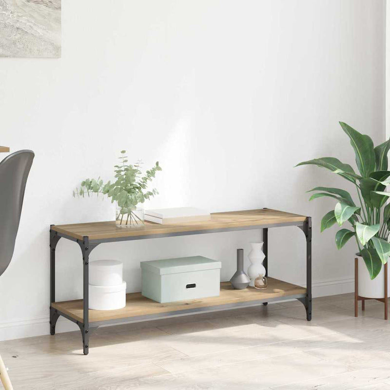 vidaXL TV szekrény Artisan tölgy 100x33x41cm Műszaki fa és vas